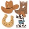 Big Dot of Happiness My First Rodeo - DIY Shaped Little Cowboy 1st Birthday Party Cut-Outs - 24 Count